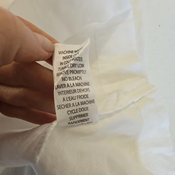 Frank & Eileen DAPHNE Sleeveless Popover Dress White Washed Linen XLarge - Picture 13 of 13